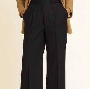Ralph Lauren Purple Label Pinstriped Wool Pants
